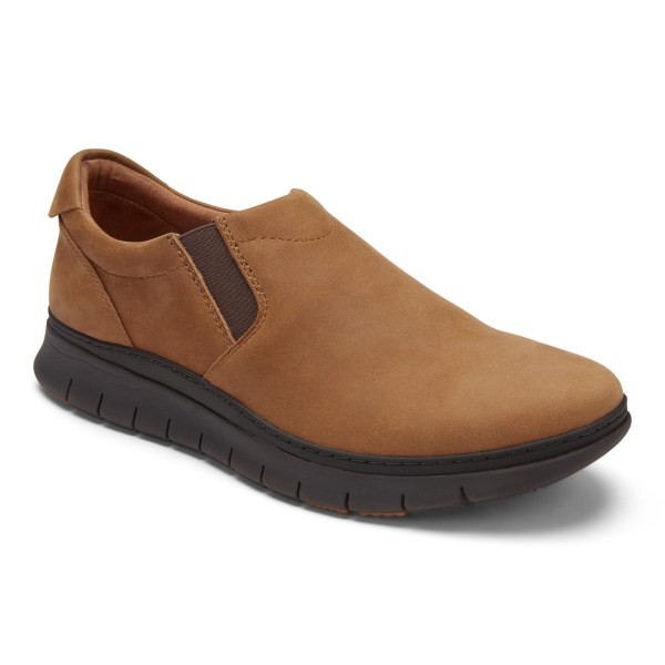 Vionic Casual Shoes Ireland - Khai Slip On Brown - Mens Shoes Ireland | JXWBT-4715